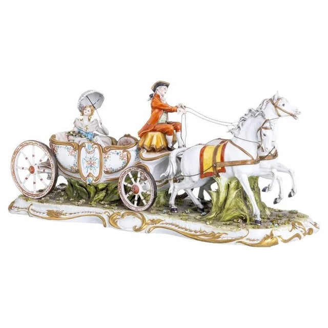 Tiche, Sculpture Group, 20th Century, Porcelain For Sale - Image 6 of 6