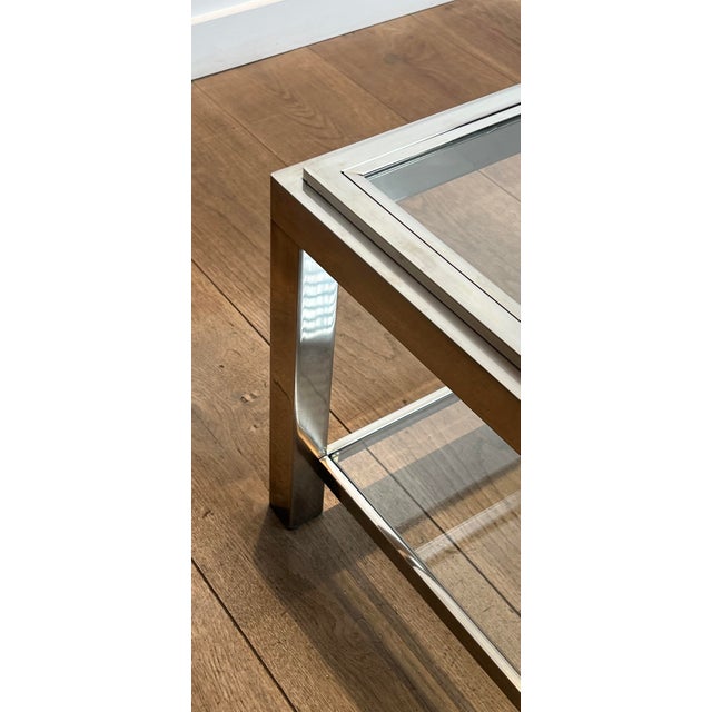Large Chrome Coffee Table. French Work. Circa 1970 For Sale - Image 11 of 15