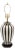 Late 20th Century Modern Black and White Striped Crackle Glazed Porcelain Urn Mounted as Lamp For Sale