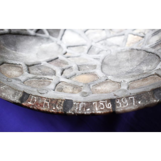 Large Art Deco Alabaster Mosaic Ceiling Light, 1920s For Sale - Image 11 of 14