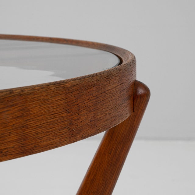 Art Deco 19th Century Czechia Art Deco Tan Wood Coffee Table For Sale - Image 3 of 11