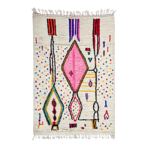 Handwoven Colorful Azilal Wool Rug - 9.8 X 6.2 Ft