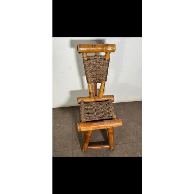 Brazilian Sculptural Bamboo Armchair by José Caldas, 1960s, in Very Good conditions. Designed 1960 to 1969 This piece is...