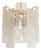 Venied-White Alabaster Strips Listelli Murano Glass Wall Sconce For Sale
