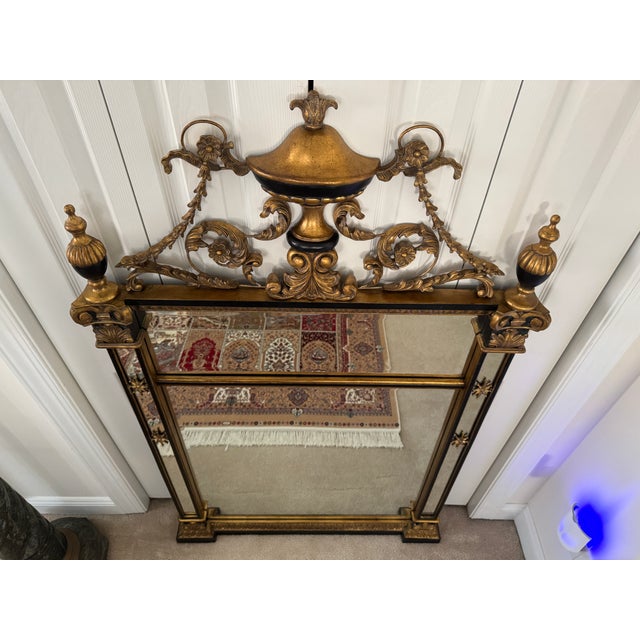 Wood Maitland-Smith Canova Empire Giltwood & Gilded Metal Mirror For Sale - Image 7 of 18