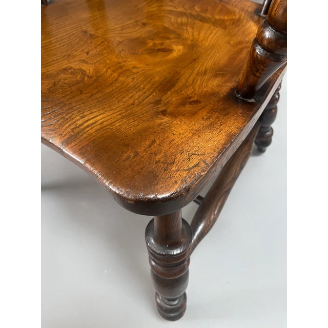 Mid 19th Century English George III “Bow Back” Windsor Armchairs - Set of 2 For Sale - Image 10 of 12