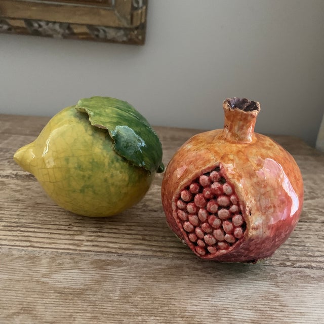 1980s Italian Ceramic Pomegranate (Only) For Sale - Image 5 of 11