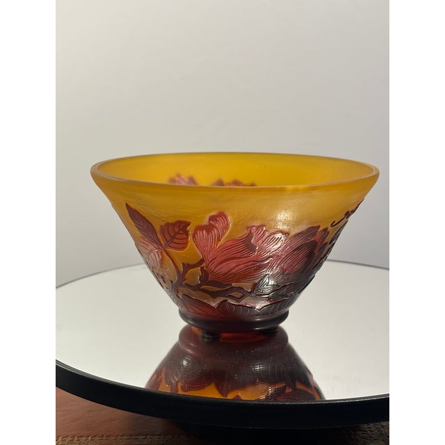 Emile Gallé Cameo Glass Cabinet Vase With Magnolia Decor, C. 1900 For Sale In Cleveland - Image 6 of 11