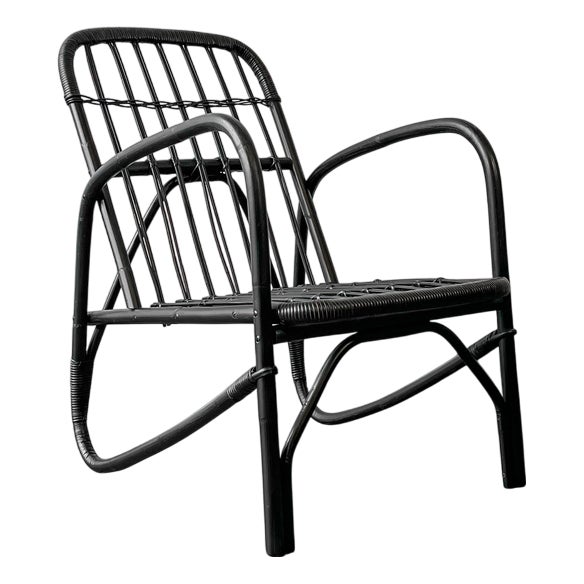 Black Chair in Bamboo For Sale
