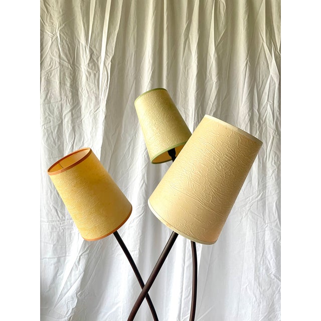 Handcrafted Tripod Floor Lamp in Wrought Iron by Studio Pescatore, 2000s For Sale - Image 11 of 14