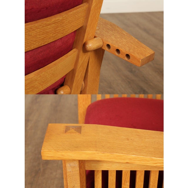 Stickley Mission Collection Natural Oak Morris Chair For Sale - Image 12 of 13