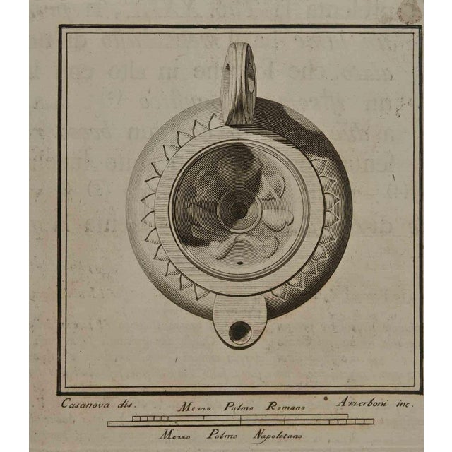 Ancient Roman Still Life from the series "Antiquities of Herculaneum", is an etching on paper realized by Azzerboni and...