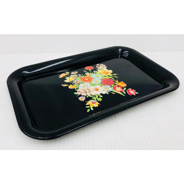 Vintage Floral Tray For Sale - Image 9 of 9