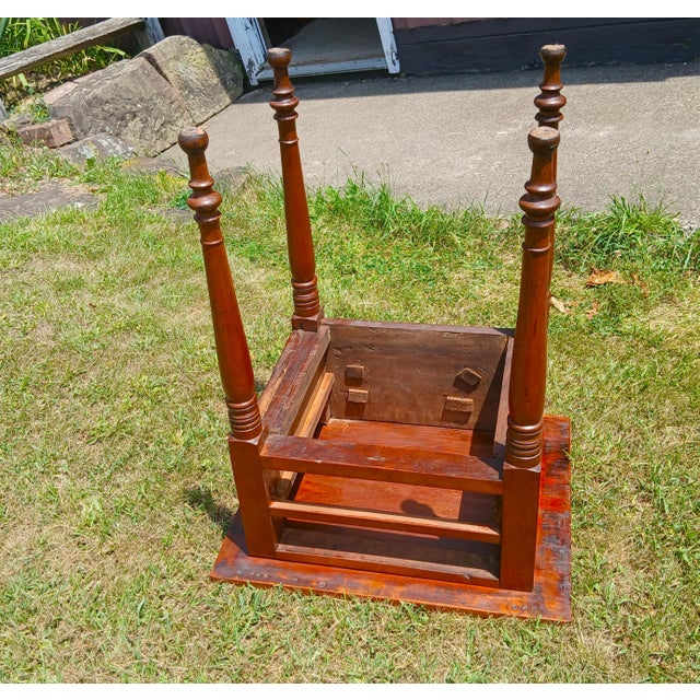 Antique Cherry and Tiger Maple Two Drawer Stand 1860s For Sale - Image 15 of 18