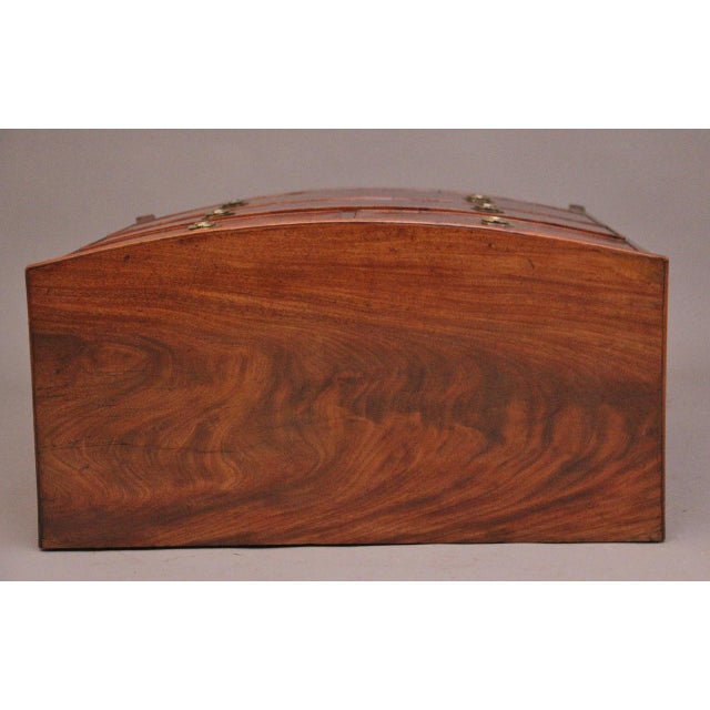 Antique Flame Mahogany Bowfront Chest, 1820 For Sale - Image 4 of 12