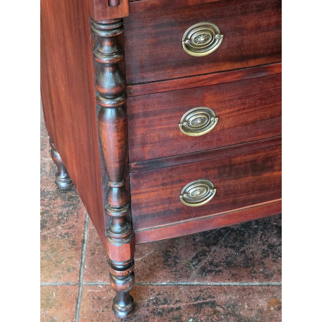 Antique 1920s Spanish Colonial Spanish Revival Mahogany Secretary Desk For Sale - Image 11 of 15