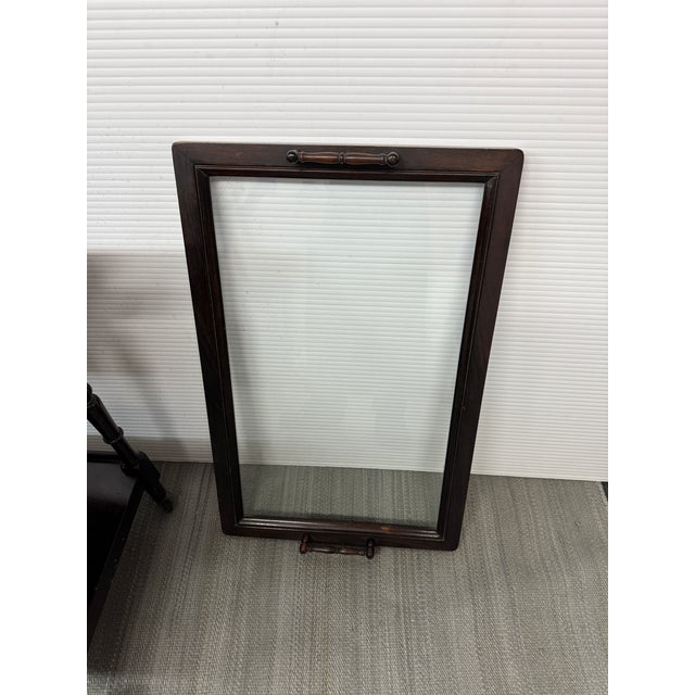 Wood Vintage Drop Leaf + Handle Tea Cart For Sale - Image 7 of 12