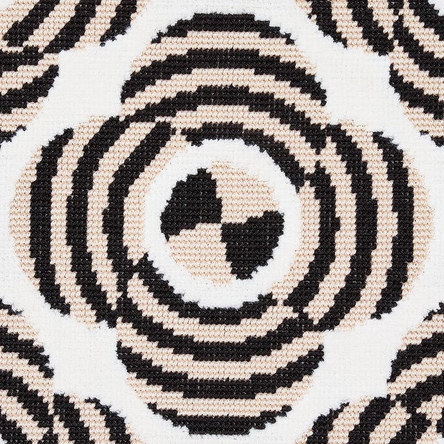 Art Deco Sample - Schumacher x Johnson Hartig Le Moderne Cut Velvet Fabric in Neutral For Sale - Image 3 of 6