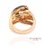 Early 21st Century 18k Solid Rose Gold Black and White Natural Diamond Ring For Sale - Image 5 of 10