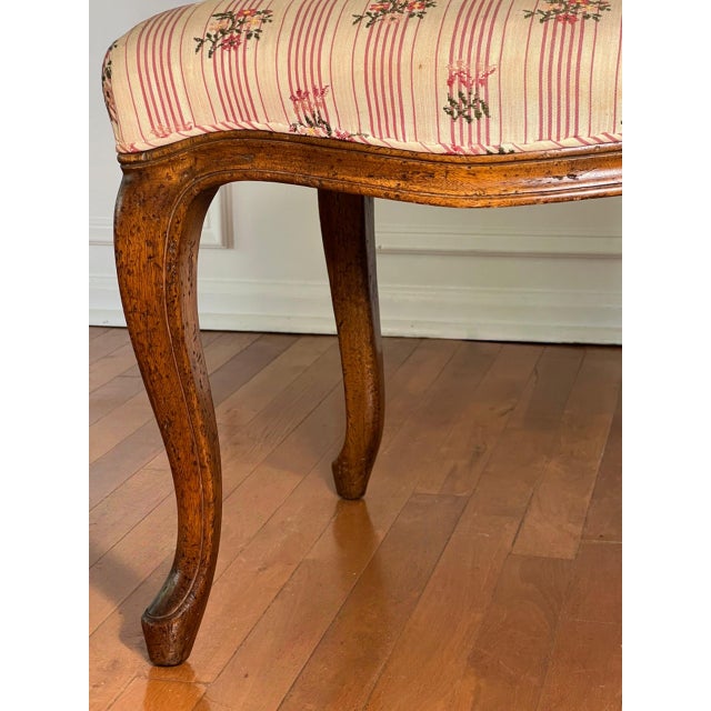 Don Ruseau Louis XV Style Upholstered Vanity or Side Chair in Walnut, 1940s For Sale - Image 12 of 18