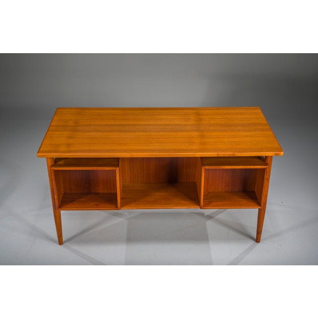 Modern Danish Teak Desk, 1950s For Sale - Image 12 of 18