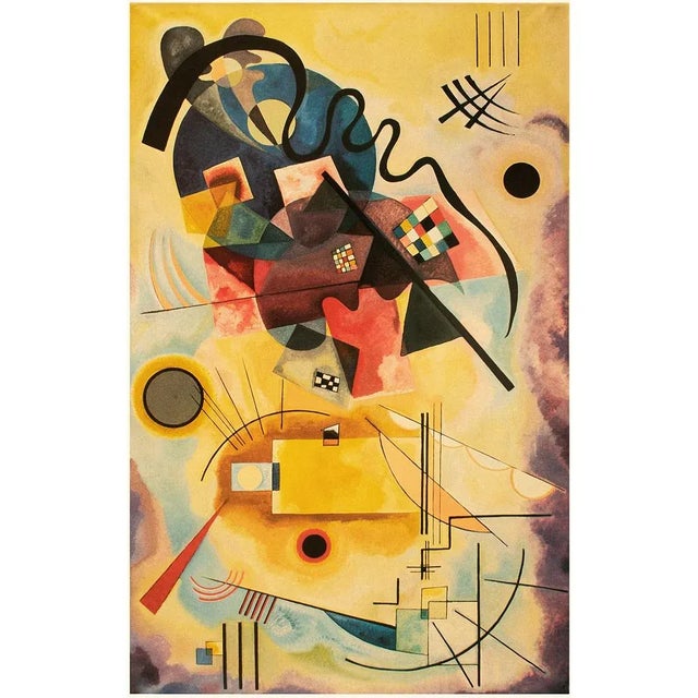 Contemporary 1990 After Wassily Kandisnsky "Yellow-Red-Blue", Large First Edition Abstract Poster For Sale - Image 3 of 9