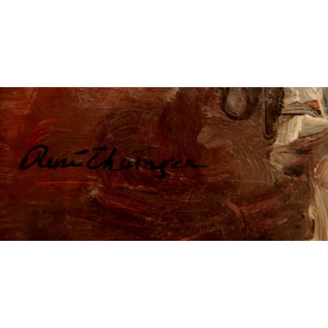 Artist: Rene Thomsen (French, 1910-1989) Title: Vase De Fleurs Year: Circa 1950 Medium: Oil on canvas canvas size: 13.5 x...