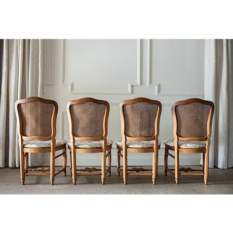 1970s Vintage Henredon Cane Back French Provincial Chairs, Set of Four For Sale - Image 5 of 13