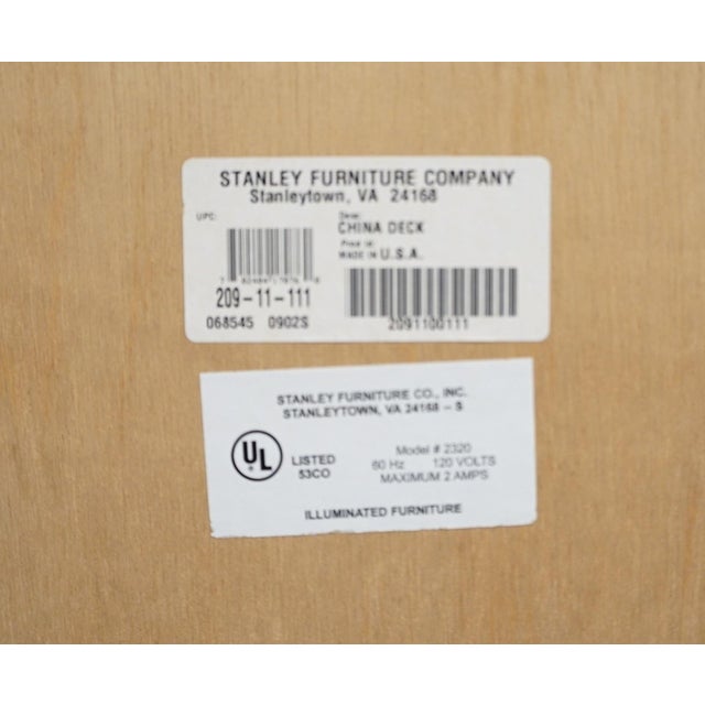 Stanley Furniture Italian Traditional Style 69" Buffet W. Lighted Display China Cabinet 209-11-111 / 209-11-211 For Sale - Image 16 of 17
