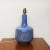 Vintage Glazed Ceramic Blue Carved Lamp, 1970s For Sale - Image 6 of 8