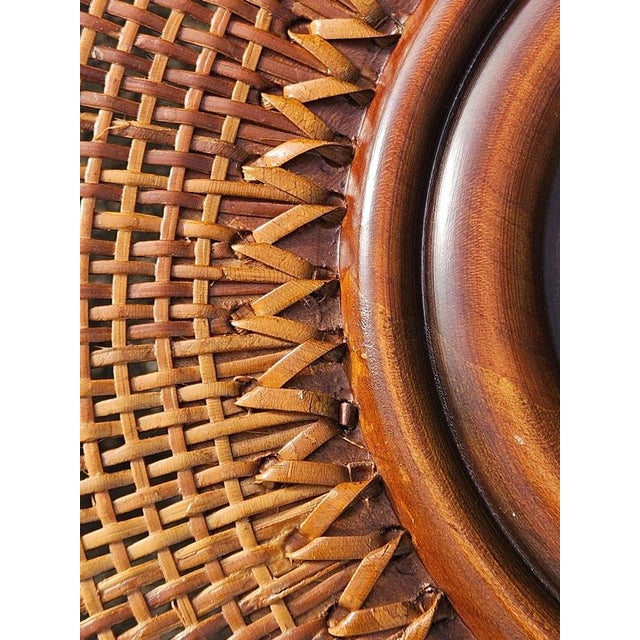 Vintage Glass and Rattan Coffee Table For Sale - Image 12 of 18