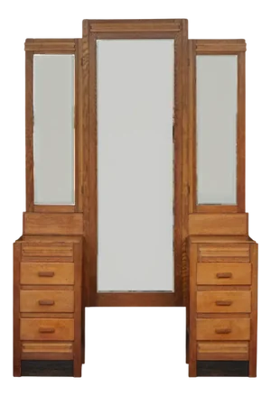 Art Deco Hague School Dressing Table in Oak, 1930s