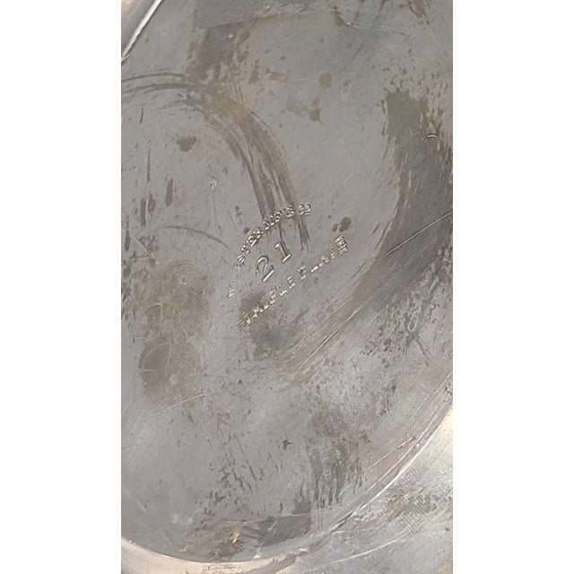 Antique Victorian Aesthetic Figural Hand-Engraved Silver Triple Plate Webster Tea Pot For Sale - Image 11 of 12