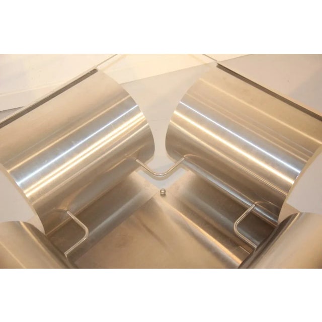 French Steel & Glass Coffee Table by Francois Monnet, 1970 For Sale - Image 10 of 11