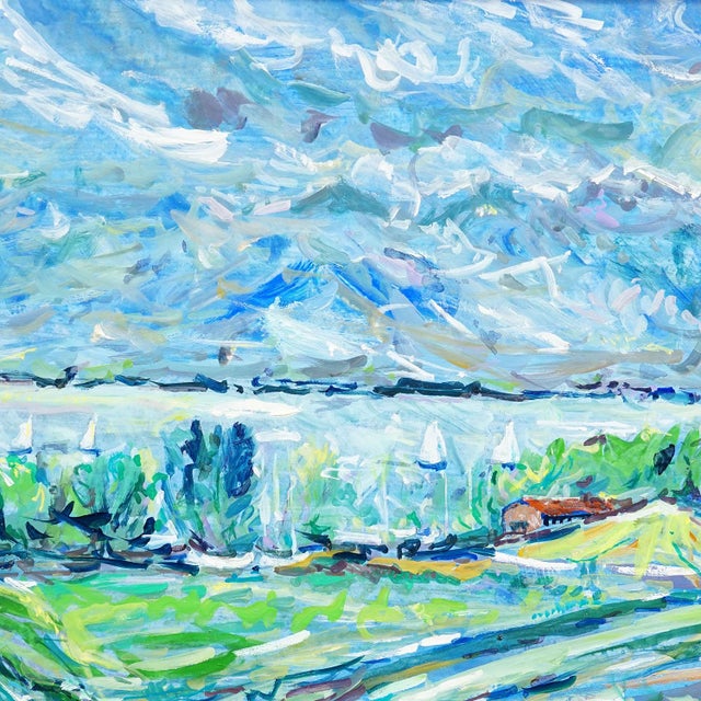 1990s Gollenshausen, Lake Chiemsee – Oil Painting by Alexander Michael, 1994 For Sale - Image 5 of 7