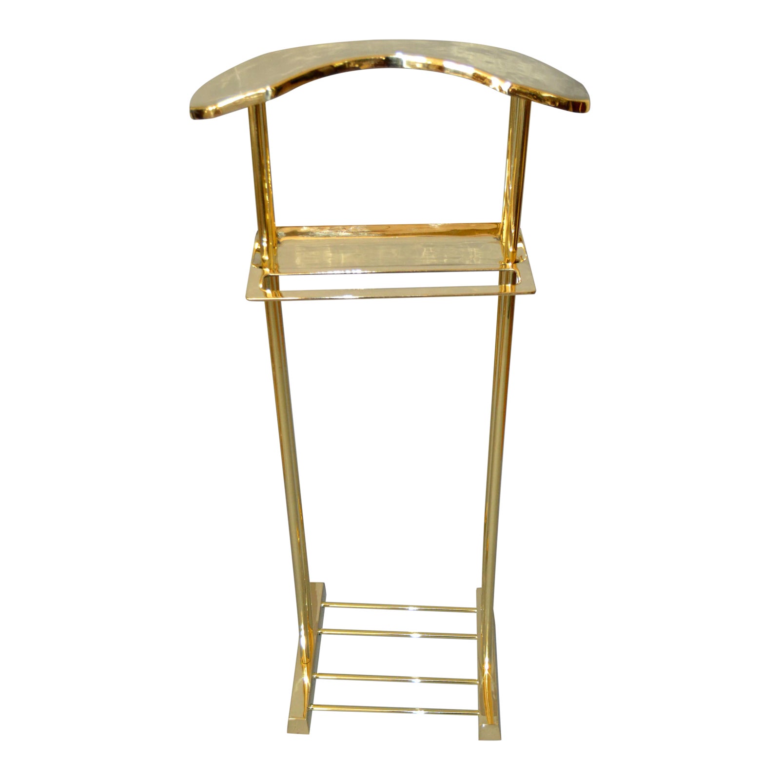 Asian Modern Bronze & Bronze Plate Men's Valet Stand, Coat Stand, Coat