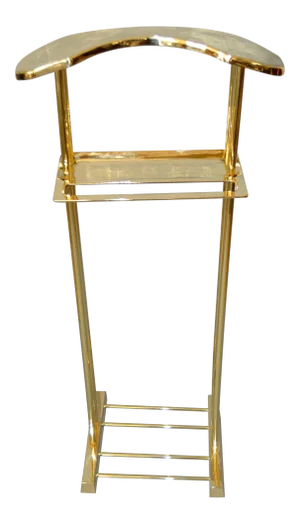 Asian Modern Bronze & Bronze Plate Men's Valet Stand, Coat Stand, Coat Rack