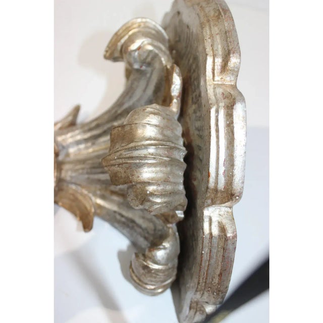 1970s 1970s Louis XV Style Brackets Silver Leaf - a Pair For Sale - Image 5 of 12