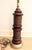 1970s Mid Century Turned Wood Column Lamp With Rush Accent For Sale - Image 5 of 9