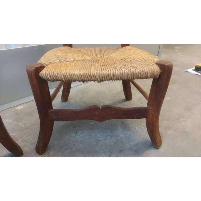 Late 18th Century Pair of Antique Italian Ladder-Back Milking Chairs — 19th Century For Sale - Image 5 of 8
