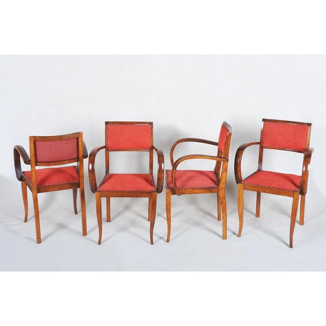 Art Deco Chairs in Beech by Jules Leleu, France, 1930s, Set of 4 For Sale - Image 13 of 14