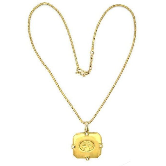 Contemporary Seidengang Diamond Necklace 18k Yellow Gold Amitie Friendship in French For Sale - Image 3 of 7