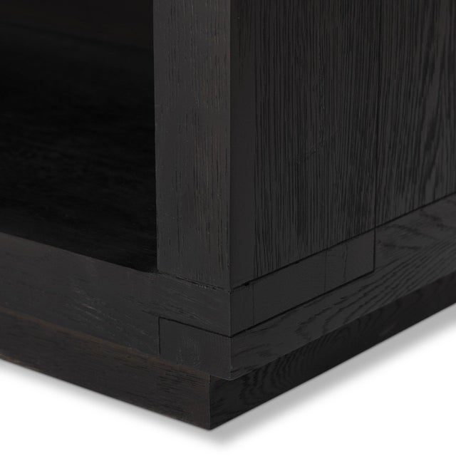Four Hands Warby Nightstand - Worn Black Veneer For Sale - Image 10 of 12