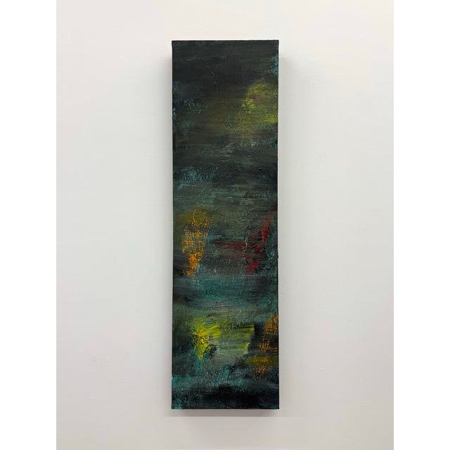 Abstract Vintage Signed Abstract Expressionist Oil Painting on Canvas, Signed and Dated 1990 on the reverse For Sale - Image 3 of 7