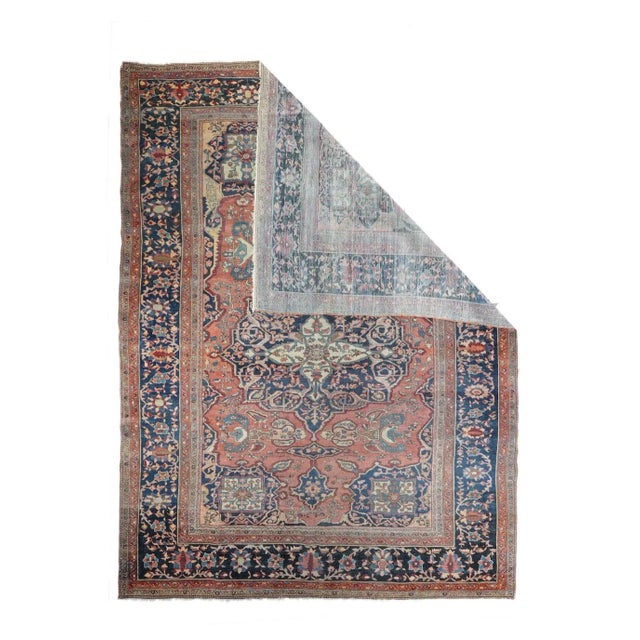 Late 18th Century Antique Sarouk Rug 8'9'' x 11'10'' For Sale - Image 4 of 11