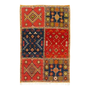 Vintage Hand Knotted Moroccan Rug