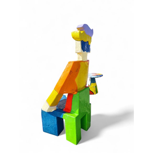 Textile Sculptural Chair and Table by Ludo Huys, 1990s, Set of 2 For Sale - Image 7 of 17