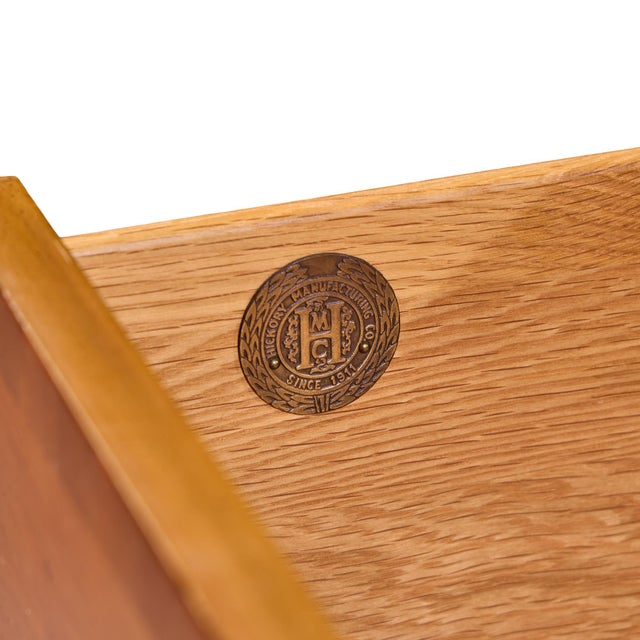 Hickory Manufacturing Mid Century Walnut and Brass Campaign Dresser For Sale - Image 9 of 9