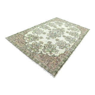 1960s Vintage Turkish Handknotted Area Rug - 89"x136" For Sale