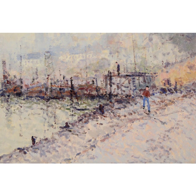 Wood French Impressionist Painting by Jean Pierre Dubord (Born 1949) For Sale - Image 7 of 13